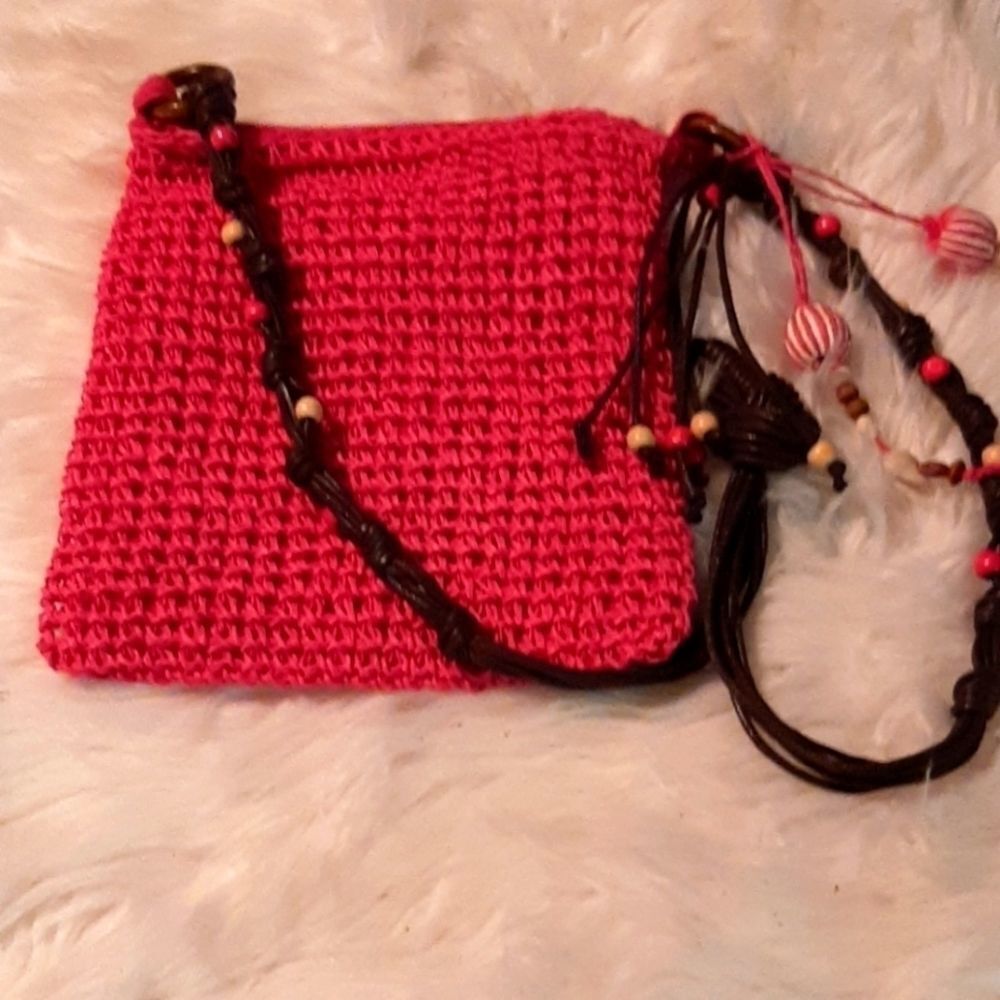 ANCHORS AWAY Pink Straw Hand Bag‎